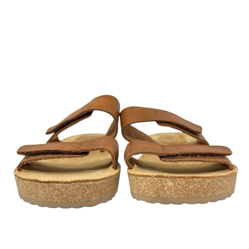 Mobil’s Leather Cork Sandals Brown Double Strap Womens 11‎ EU 41 - Picture 3 of 14